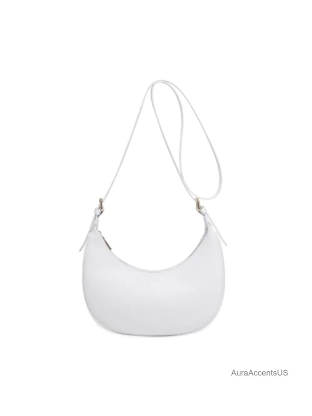 Small Faux Leather Hobo Crossbody Shoulder Bag with Zipper